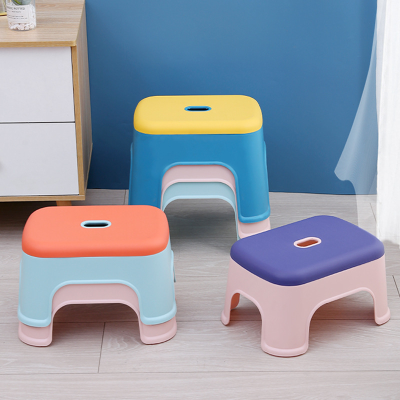 Durable Two-Color Stackable Plastic Stool