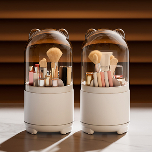 Dustproof Visual Makeup Brush Barrel - Large Capacity Storage Container for Professional Use