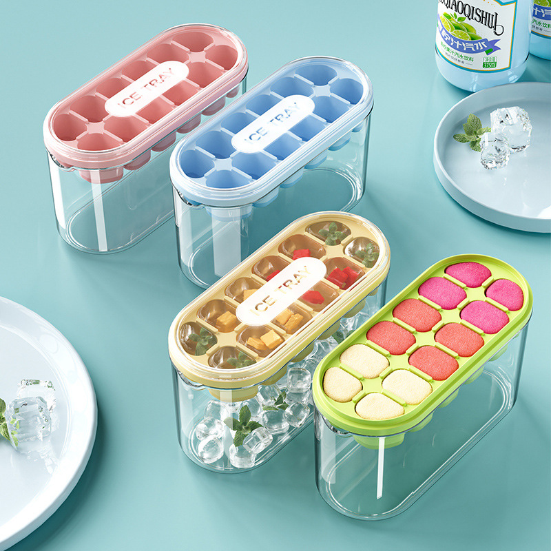 Large Capacity Easy-to-release Ice Cube Tray with Lid