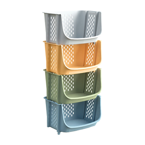 Household Plastic Stackable Kitchen Storage Basket