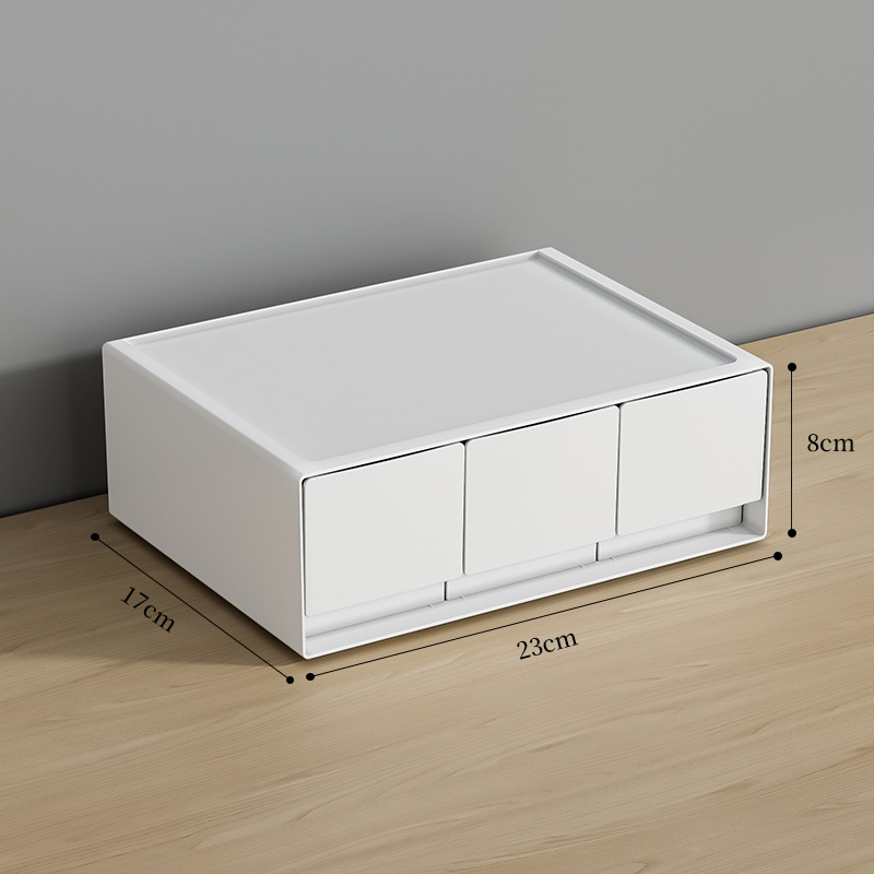 White Combination Desktop Storage Cabint