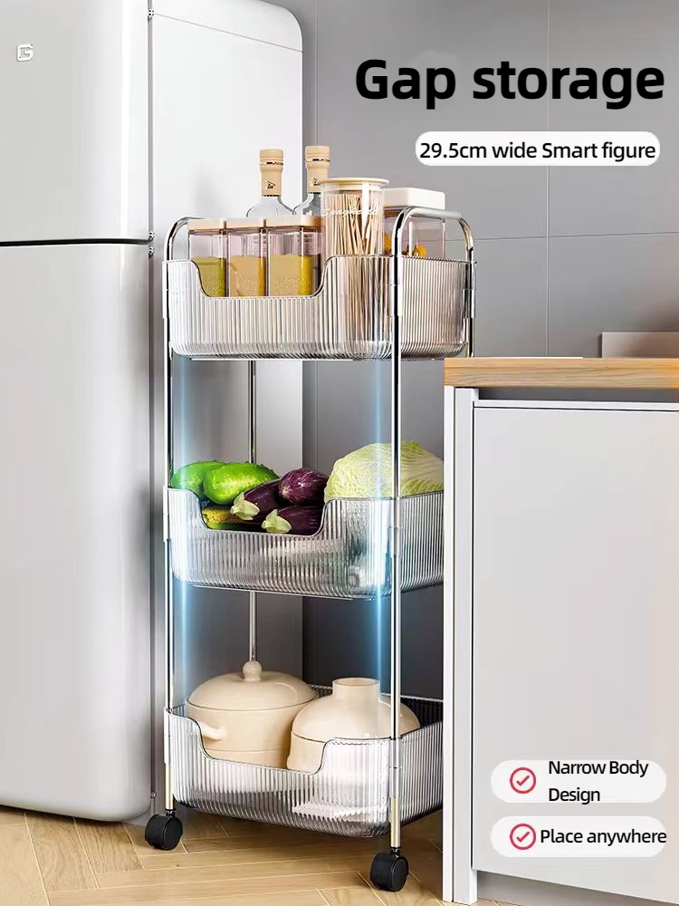 W1563 Transparent cart storage rack