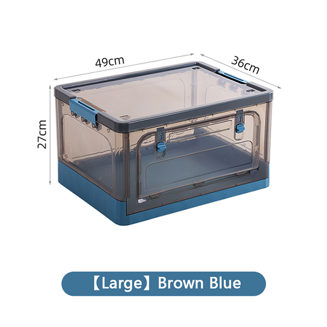 Transparent Folding Storage Box Bedroom Laundry Organizer Plastic Box For Household Dormitory
