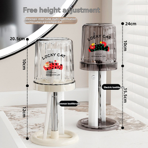 Lucky Cat Toothbrush Holder - Hygienic & Adjustable Bathroom Accessory