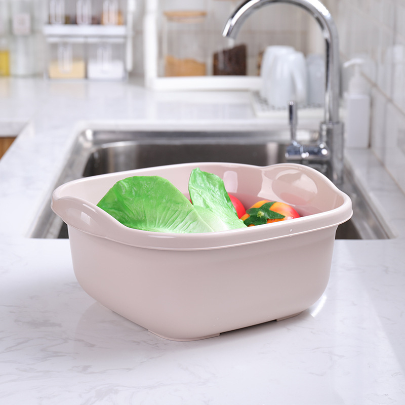 High-Quality Plastic Vegetable Washing Basin - Multiple Colors And Sizes Available