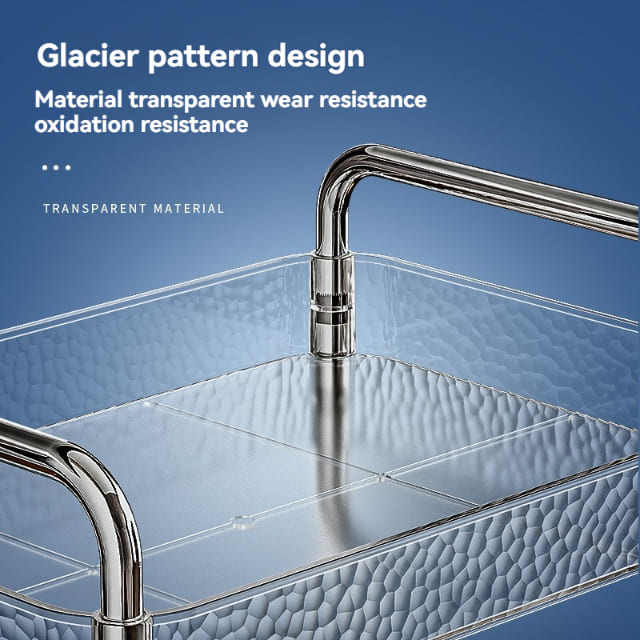 Nordic Transparent Double-Layer Bathroom Storage Rack for Bulk Retail