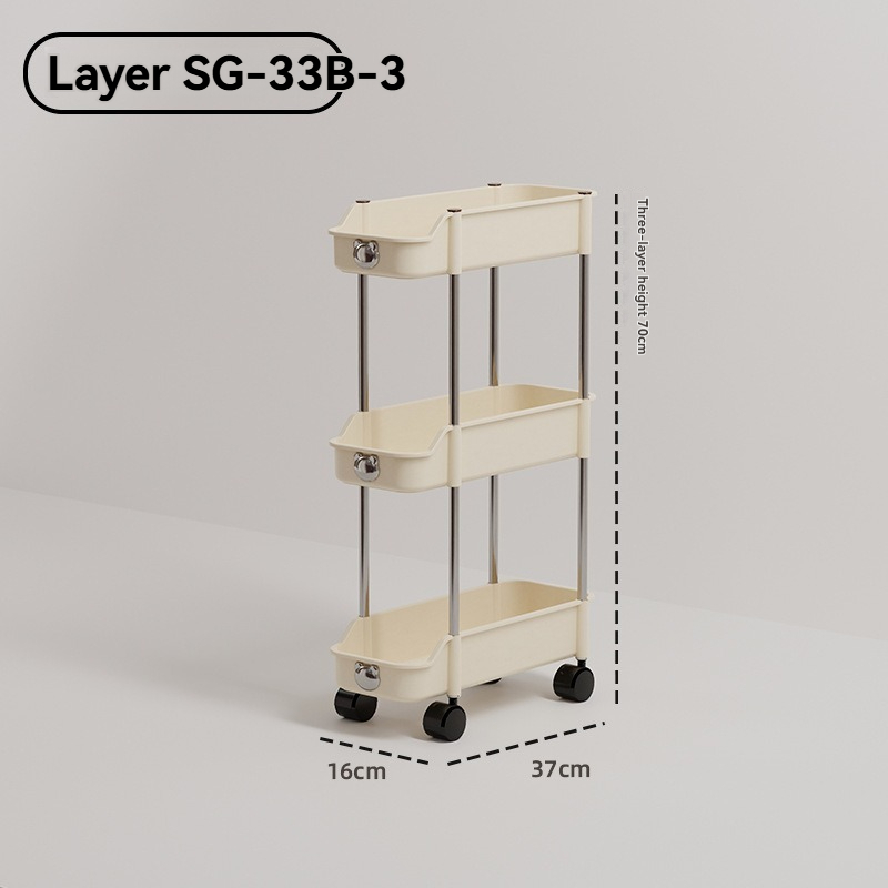 Multi-Layer Storage Rack Trolley for Baby Care And Kitchen Organization
