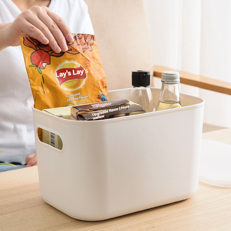 White Plastic Storage Bins with Handles for Wholesale - Durable & Stackable
