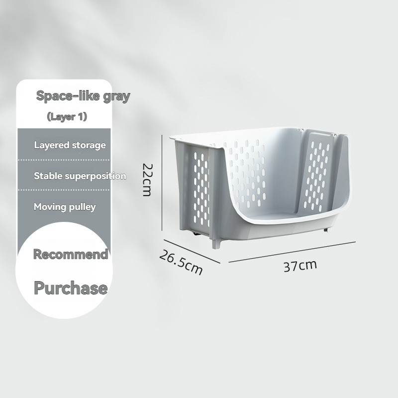 Food-grade BPA-free PP plastic storage basket with large capacity