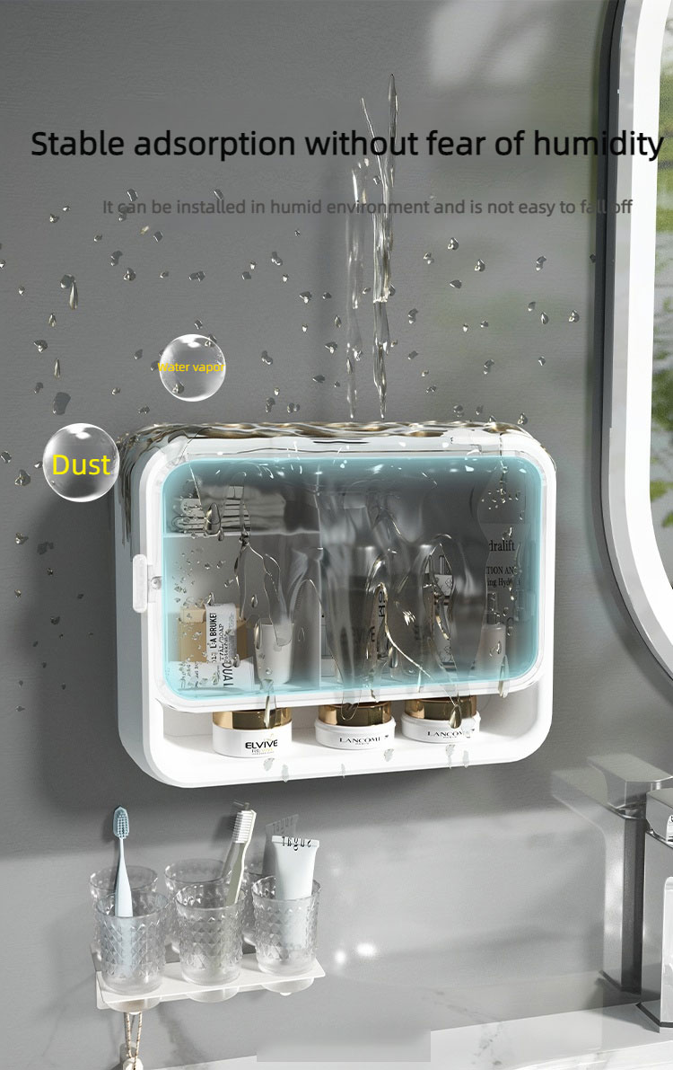Wall-Mounted Cosmetic Organizer for Bathroom Vanity Storage