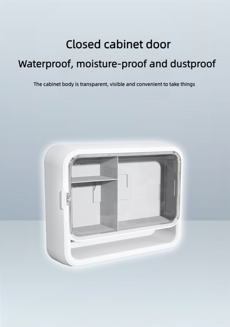 Wall-Mounted Cosmetic Organizer for Bathroom Vanity Storage