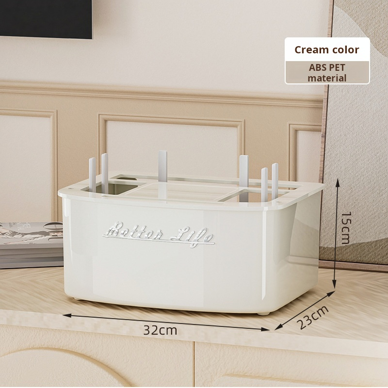 Strategic bottom ventilation holes for passive cooling on the punch-free WiFi storage box