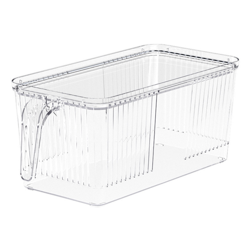 Commercial refrigerator organizer box maximizing bulk storage efficiency in professional kitchens