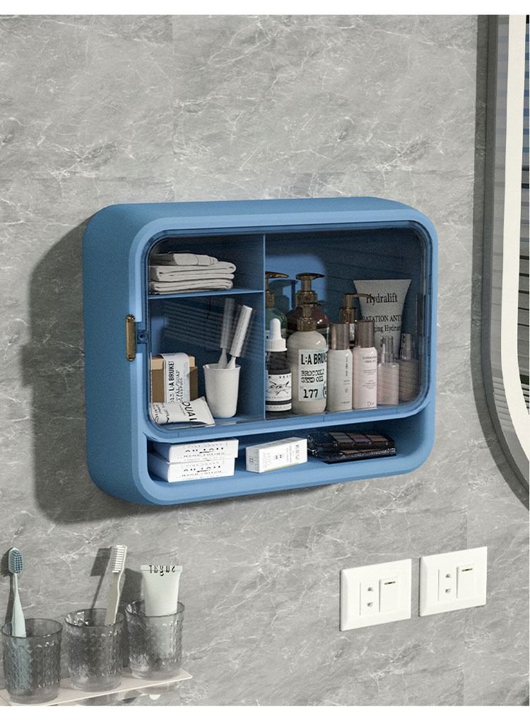 Wall-Mounted Cosmetic Organizer for Bathroom Vanity Storage