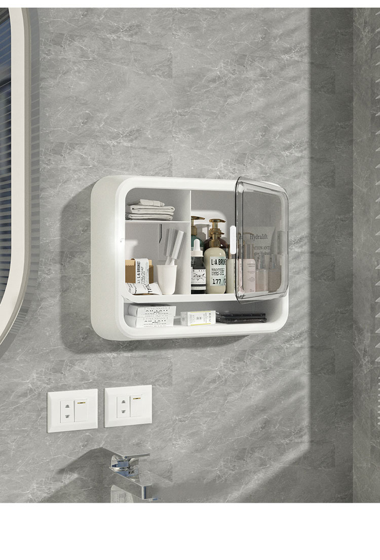Wall-Mounted Cosmetic Organizer for Bathroom Vanity Storage